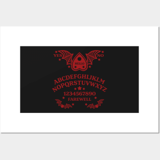 Batwing Planchette Spirit Board - Red Posters and Art